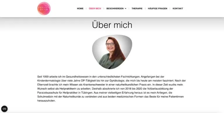 Screenshot der Der Frauenraum Website