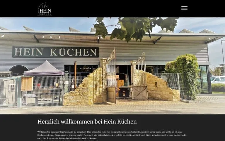 Screenshot der Hein Küchen Website