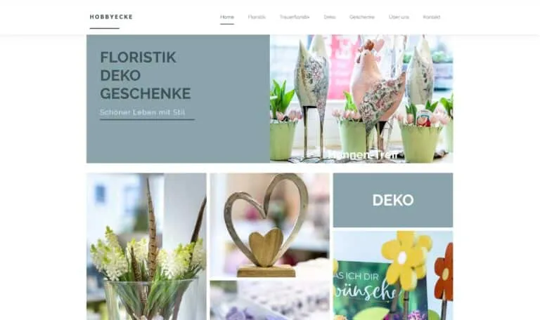 Screenshot der Hobbyecke Website
