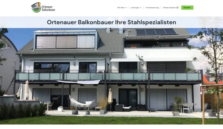Screenshot der Ortenauer Balkonbauer Website