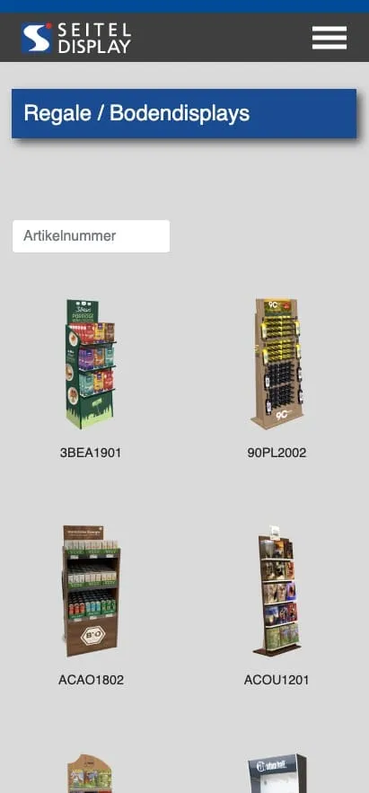Screenshot der Seitel Display Website – Mobile