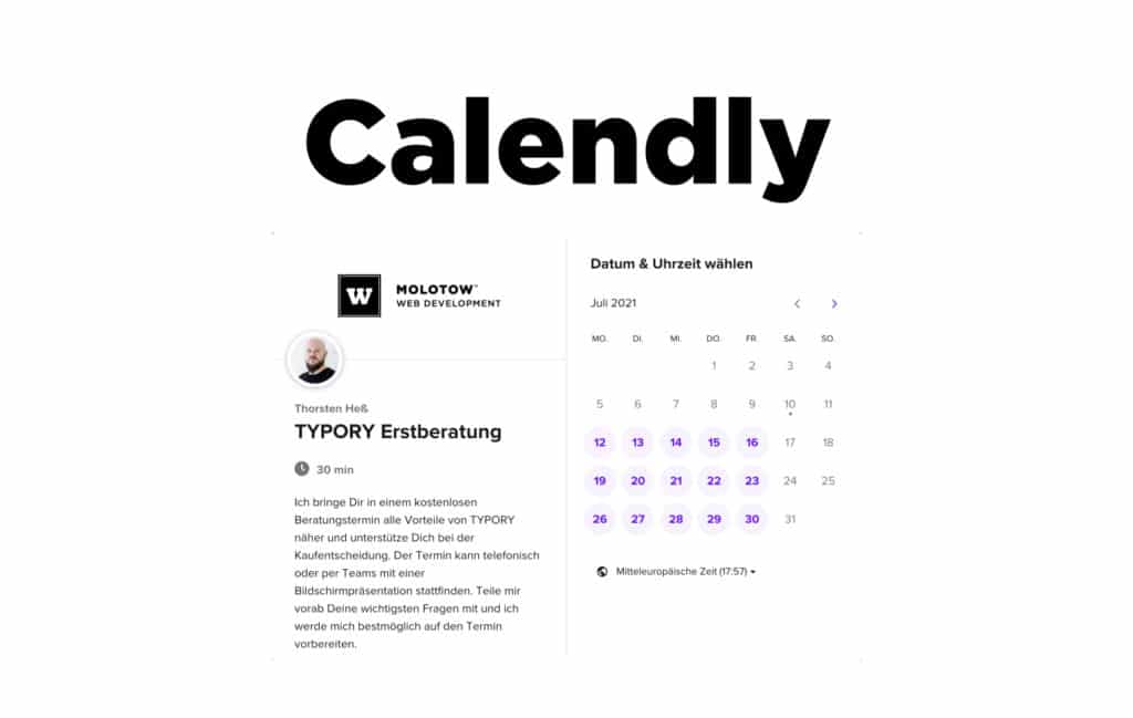 TYPORY Cloud Calendly