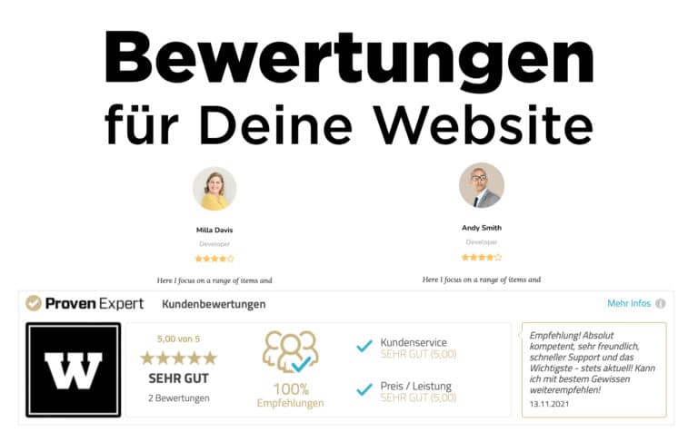 Bewertungen für Deine Website